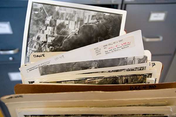 Print aerial photos in the library collection