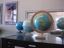 Globe collection in the Robinson map Library
