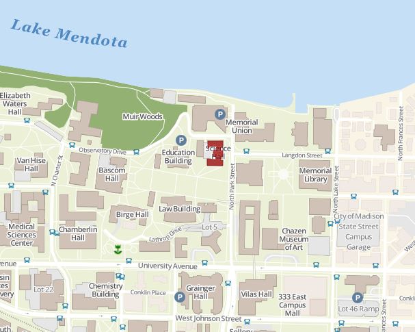 Science Hall on the campus map