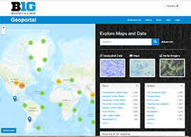 Big Ten Geoportal homepage view
