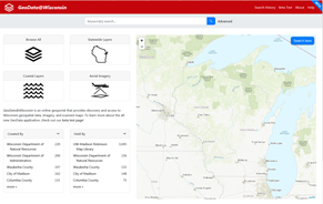GeoData@Wisconsin homepage view
