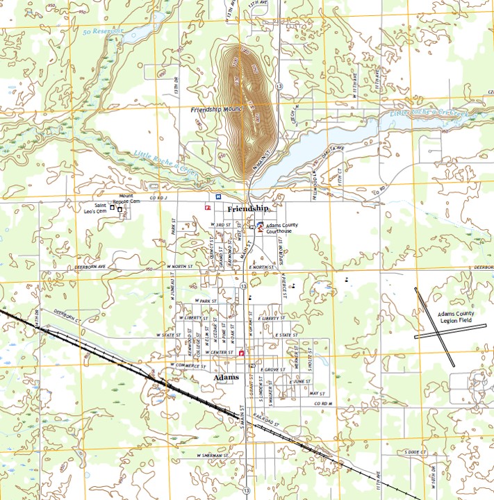 WI USGS topographic map example